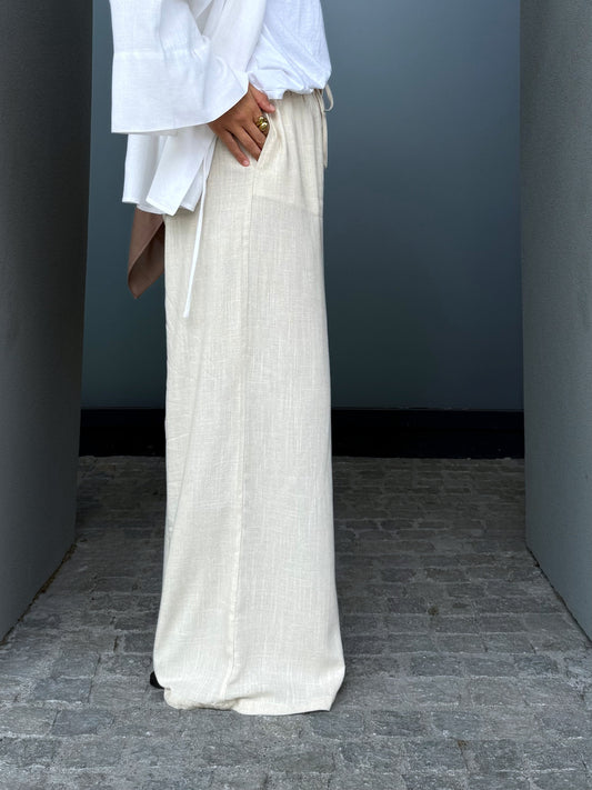 PANTALONI DI LINO AURA