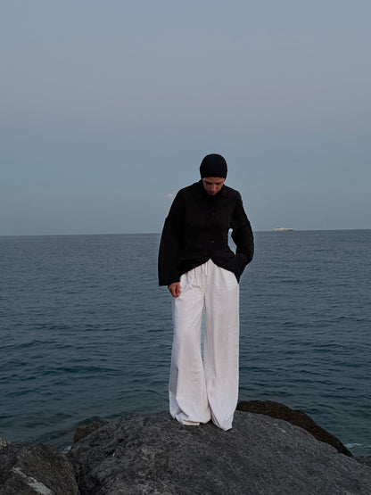 PANTALONI DI LINO BIANCHI