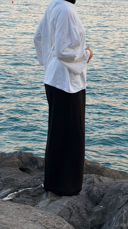 PANTALONI DI LINO NERI